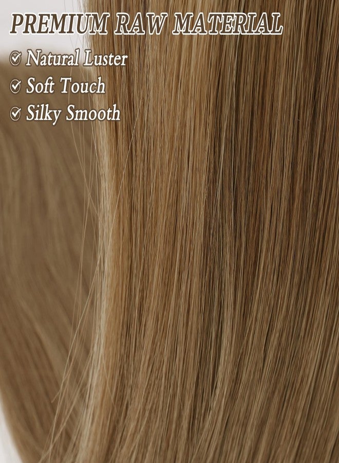 BARSDAR Ponytail Extension - 16 Inch Short Straight Drawstring Ponytail Hair Extensions for Women, Soft Synthetic Clip in Pony Tails Hairpieces Fake Ponytail Daily - Light Brown Mixed - Image 4